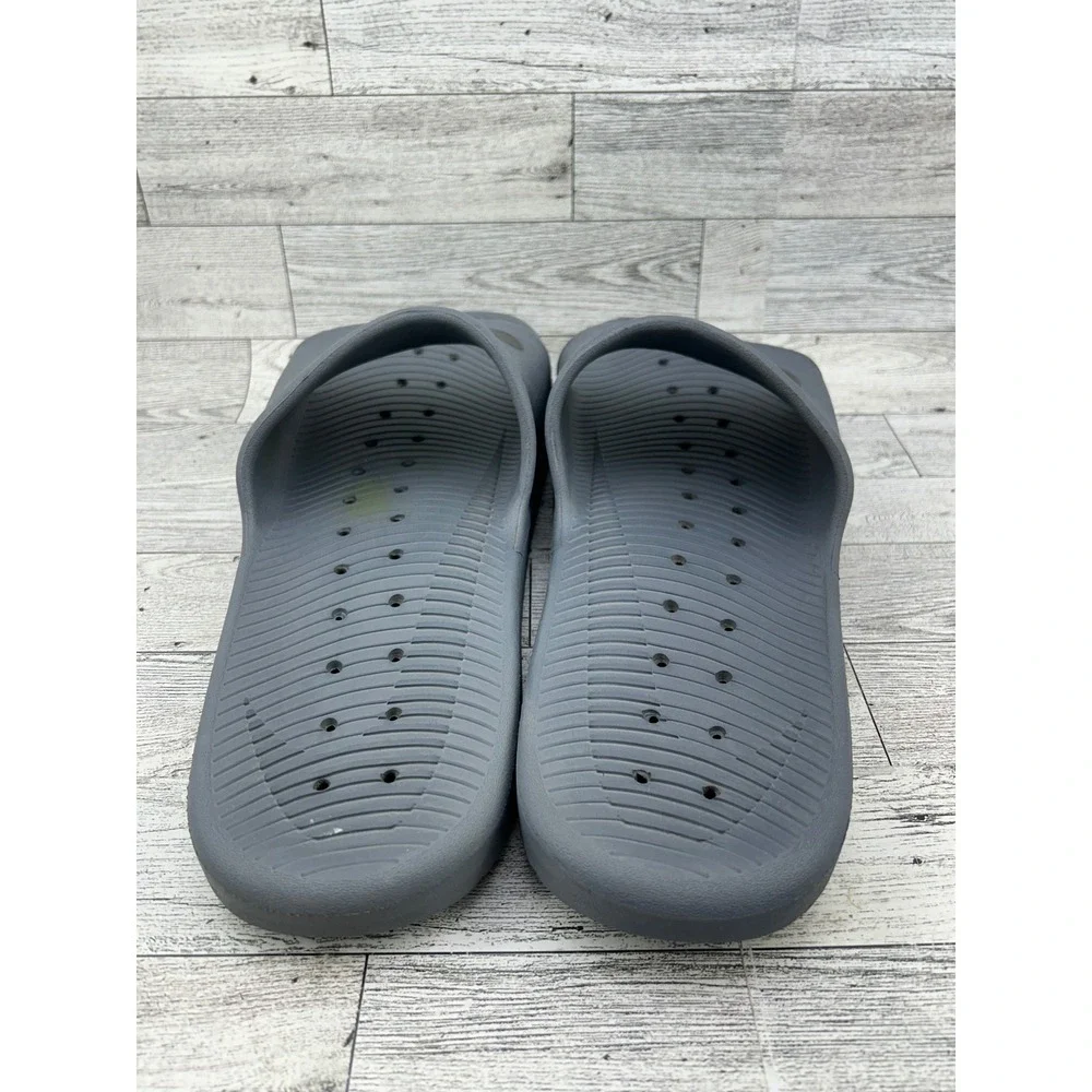 Nike Kawa Shower Slides Men Sz 14 Grey Black Swoosh Sport‎ Sandals 832528-002